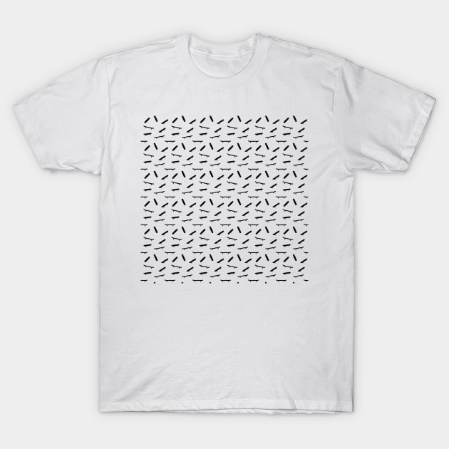 Skateboard pattern T-Shirt by bigmomentsdesign